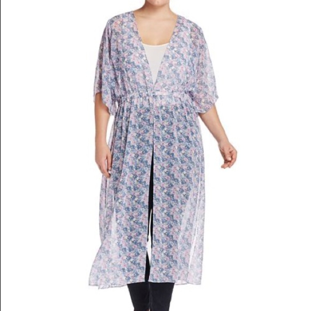 NWT Vince Camuto Plus Floral Kimono Long
